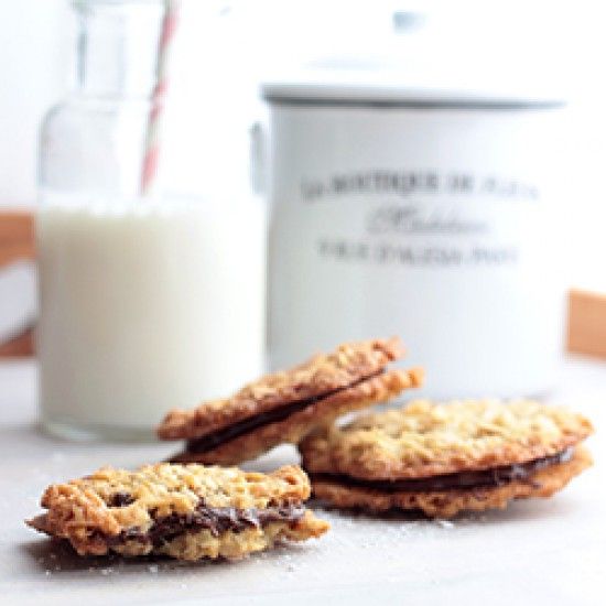 Rezeptbild: Haferflocken-Cookies mit Nutella