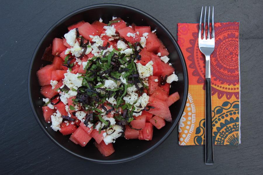 Rezeptbild: Wassermelonen-Feta-Salat