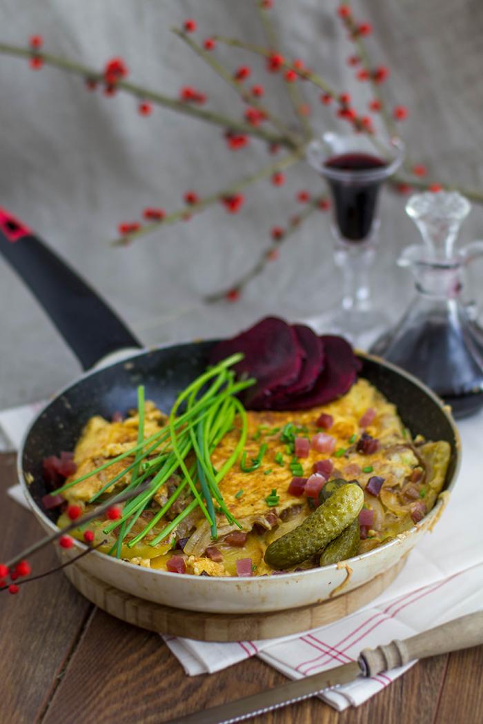 Rezeptbild: Südtiroler Bauernfrühstück mit Speck und Bergkäse