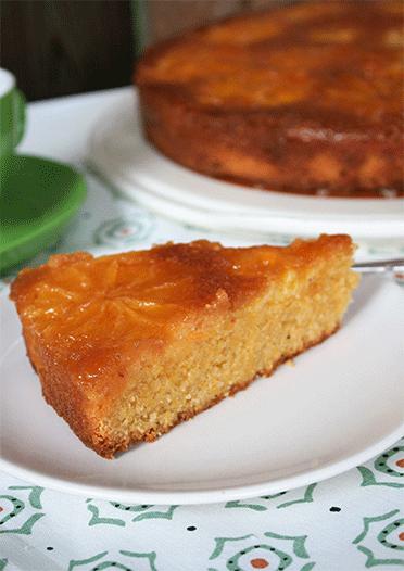 Rezeptbild: Italienischer Polenta Orangen Kuchen upside down