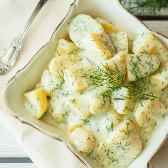 Rezeptbild: Kartoffeln in Dill-Sahnesauce