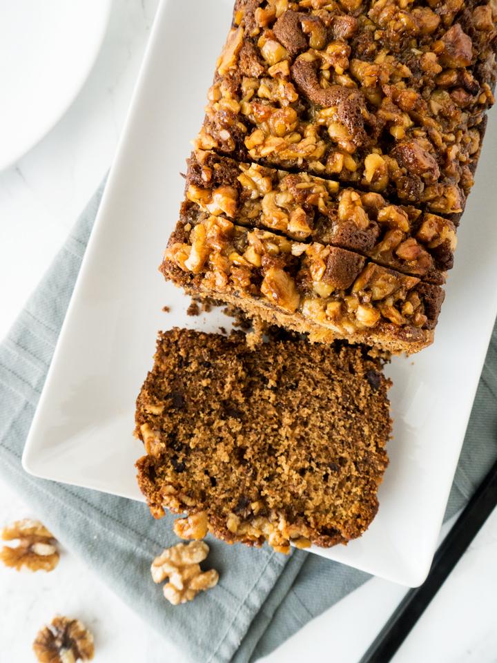 Rezeptbild: Banana Bread with Maple-Walnut Topping