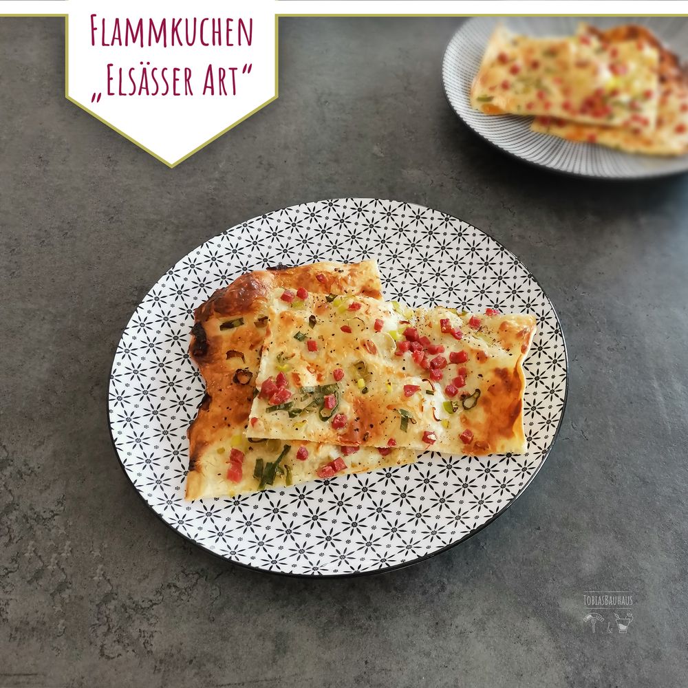 Rezeptbild: Flammkuchen Elsässer Art