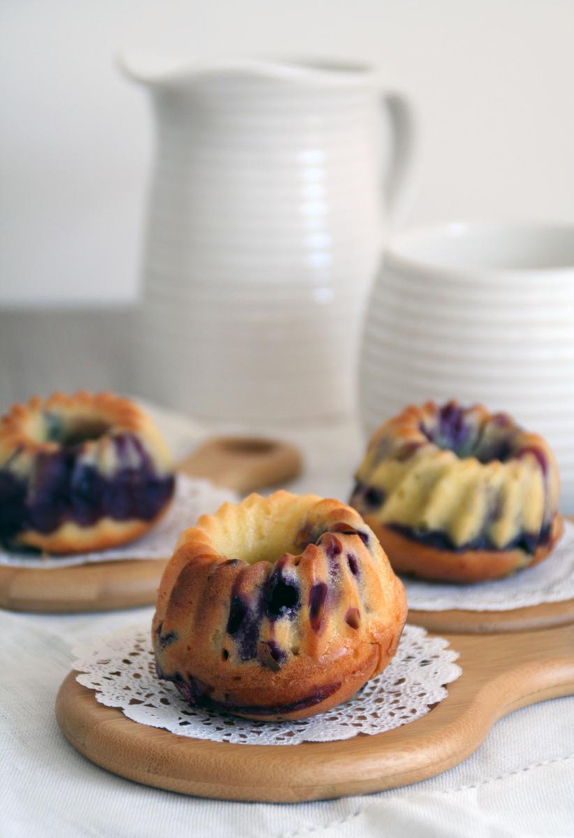 Rezeptbild: Blaubeer-Joghurt-Küchlein