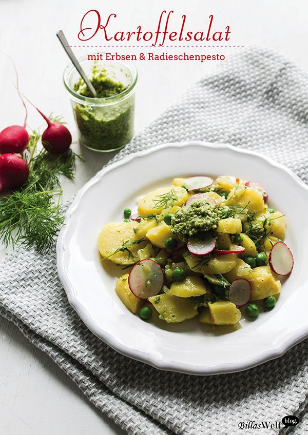Rezeptbild: Kartoffelsalat mit Erbsen & Radieschenpesto