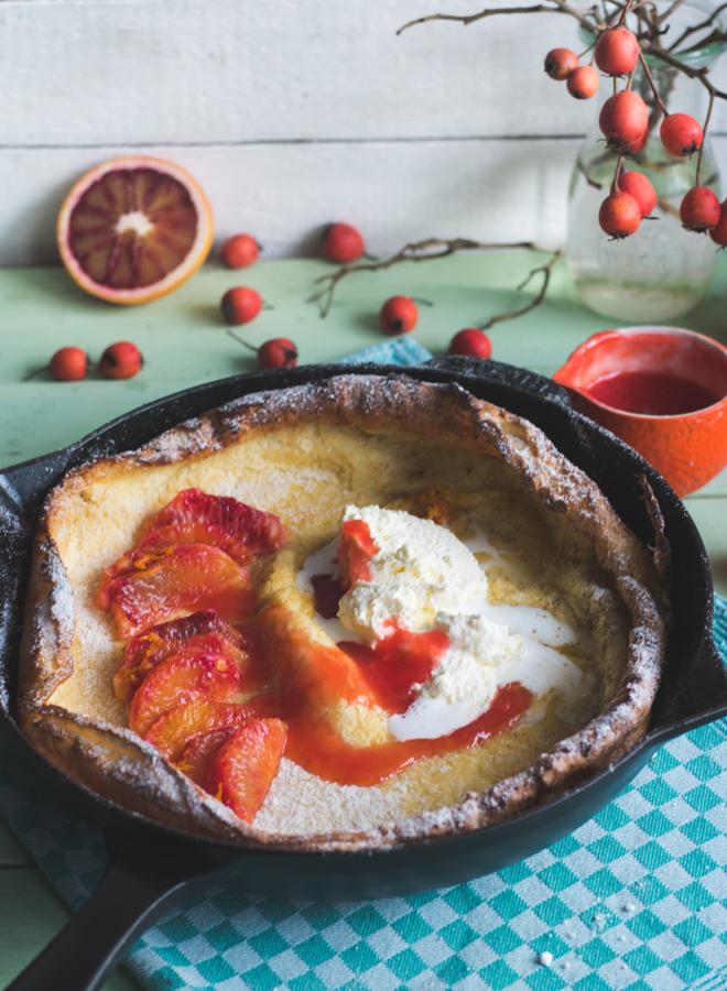 Rezeptbild: Dutch Baby Pancake mit Blutorangen