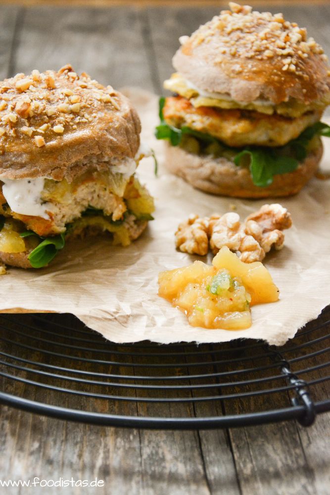 Rezeptbild: Exotischer Hähnchenburger