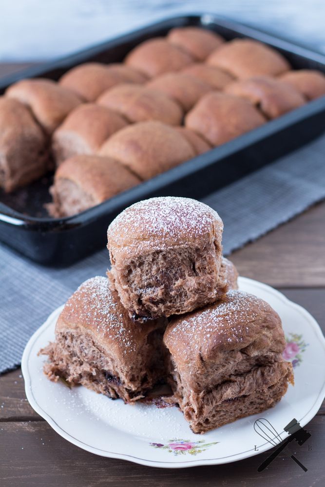 Rezeptbild: Schoko-Nuss-Nougat Buchteln