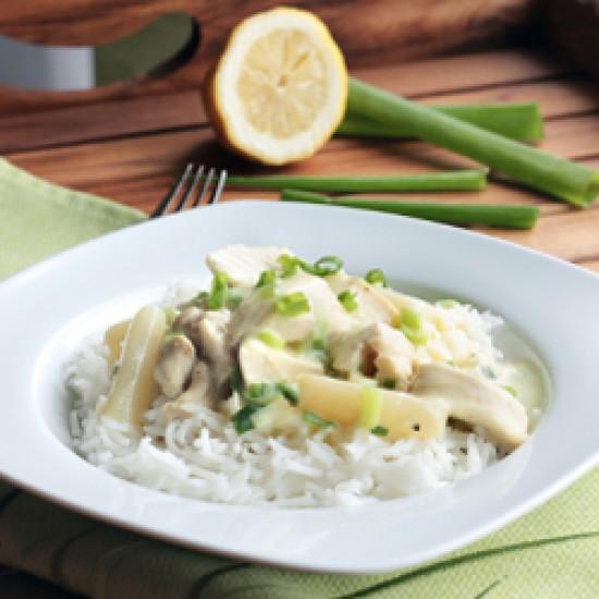 Rezeptbild: Hühnerfrikassée mit Reis