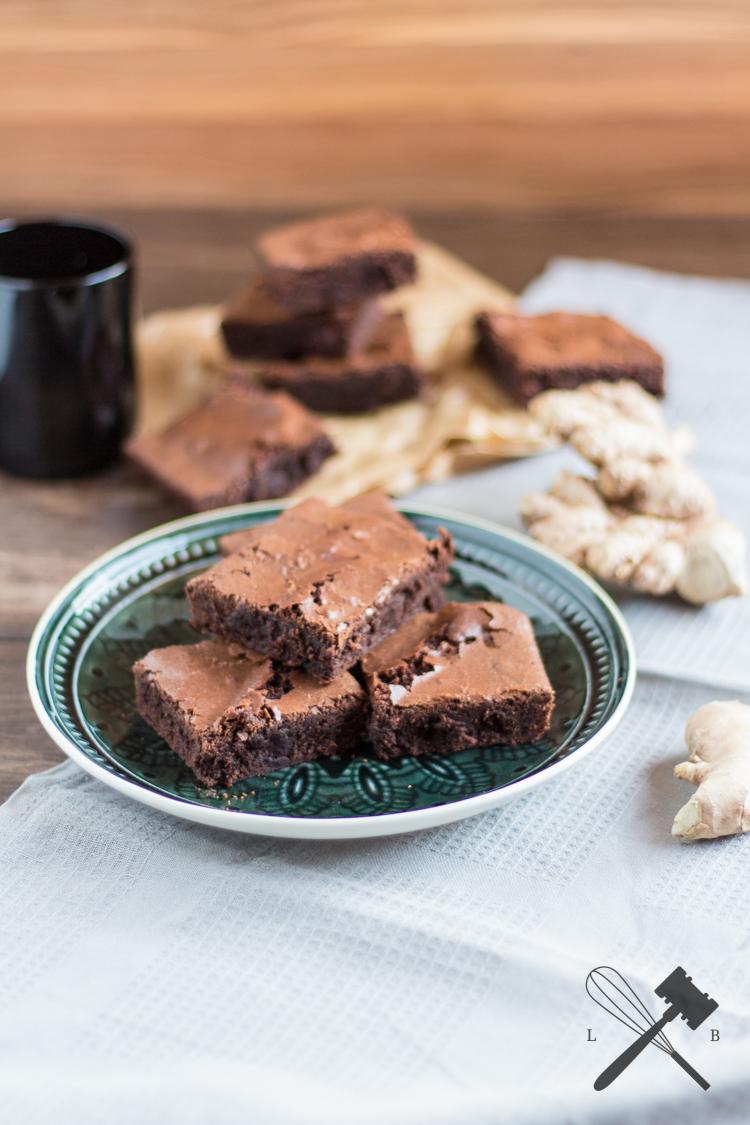Rezeptbild: Schokoladen Ingwer Brownies