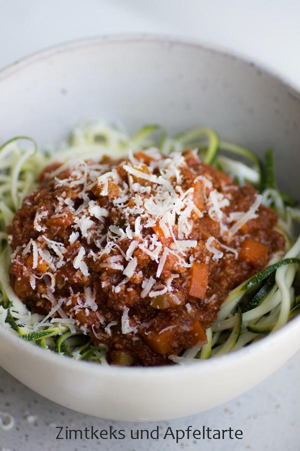 Rezeptbild: Zoodles mit vegetarischer Bolognese
