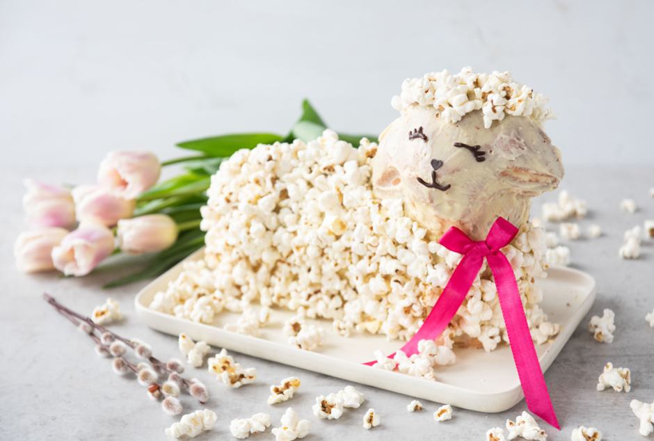 Rezeptbild: Osterlamm mit Popcorn-Fell