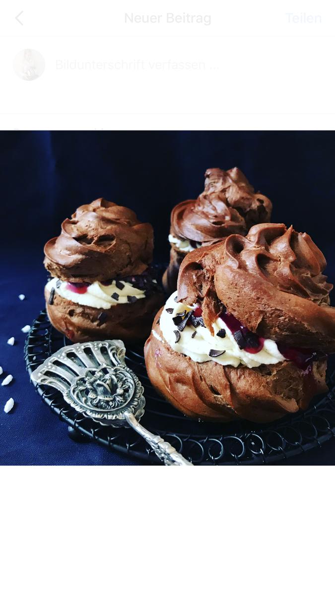 Rezeptbild: Schwarzwälder Kirsch Windbeutel 