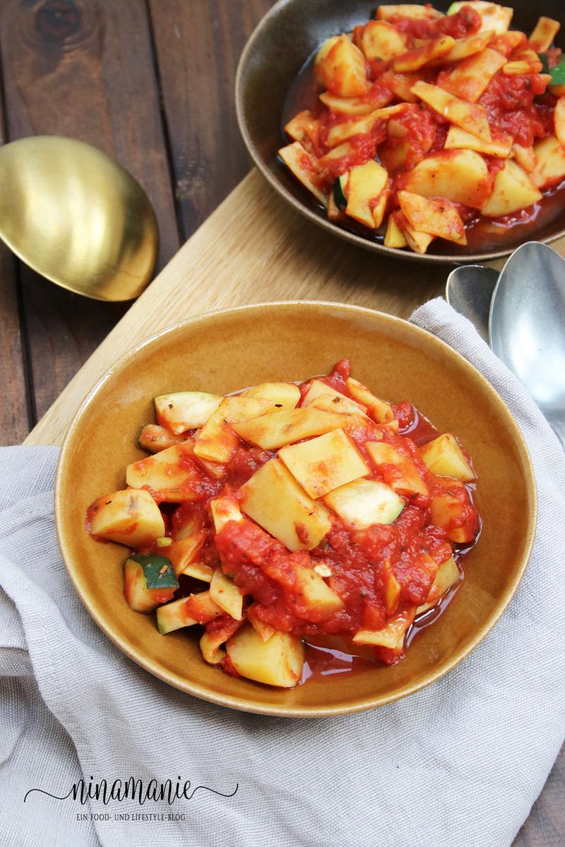 Rezeptbild: Bohneneintopf mit Kartoffeln und Zucchini
