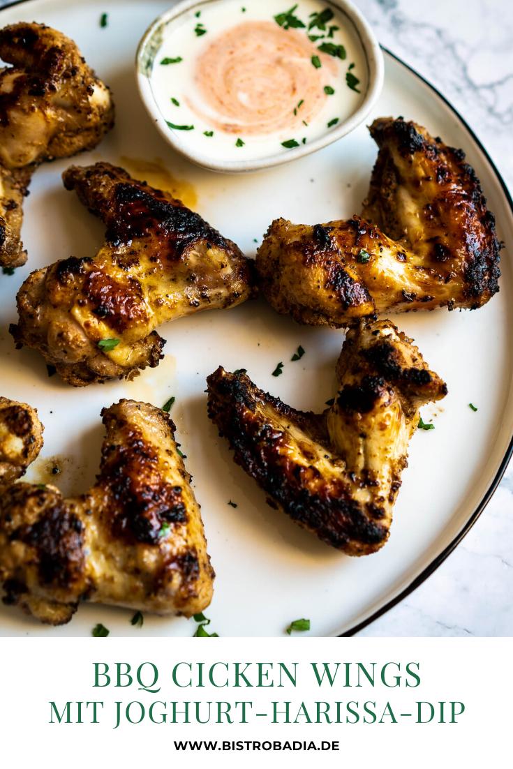 Rezeptbild: Chicken Wings mit Joghurt-Harissa-Dip