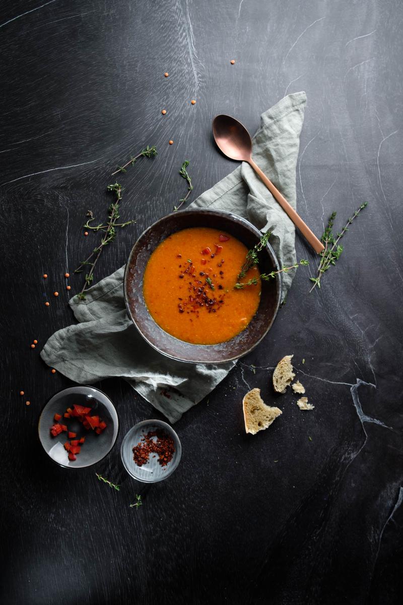 Rezeptbild: Vegane Linsen-Paprika-Suppe