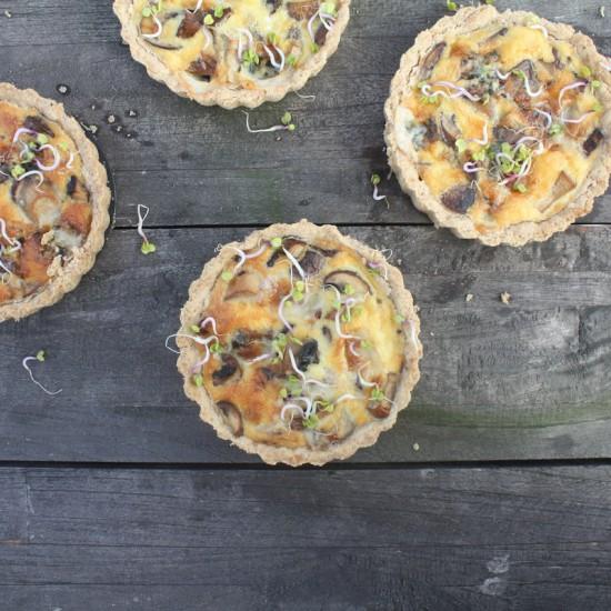 Rezeptbild: Pilze-Quiche mit Blauschimmelkäse