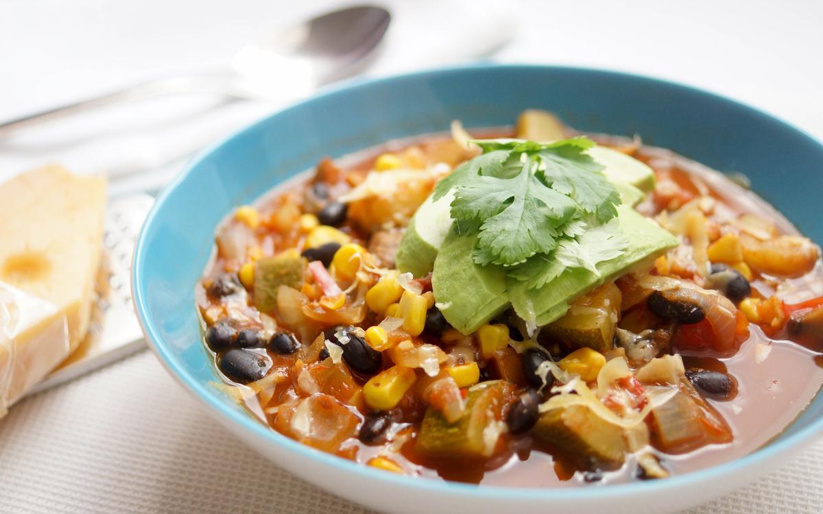 Rezeptbild: Vegetarisches Chili mit schwarzen Bohnen
