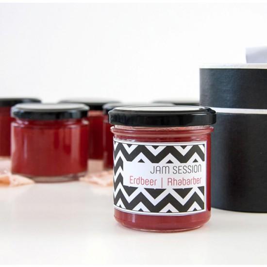 Rezeptbild: Erdbeer Rhabarber Marmelade mit Kick