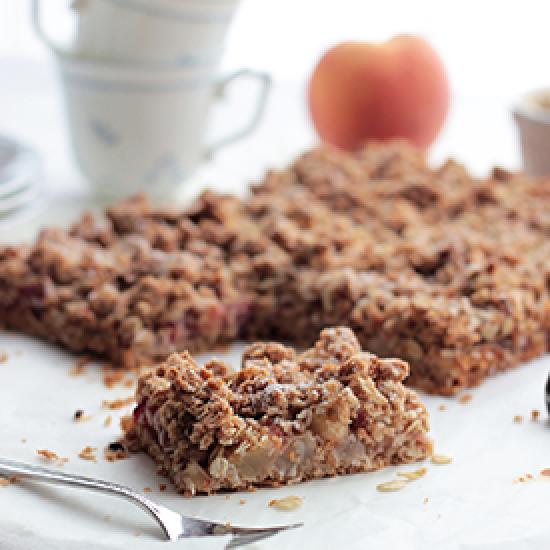 Rezeptbild: Pfirsich-Streusel-Schnitten