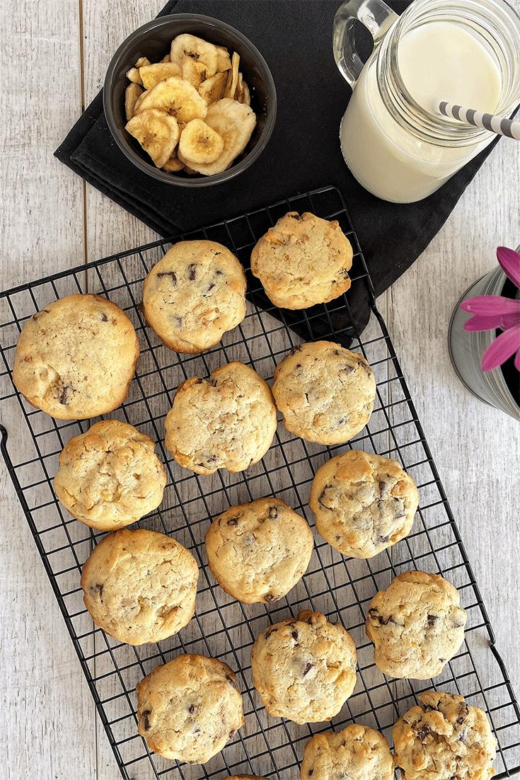Rezeptbild: Bananen Schoko Cookies