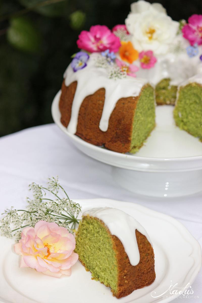 Rezeptbild: Spinatgrüner Limettenkuchen