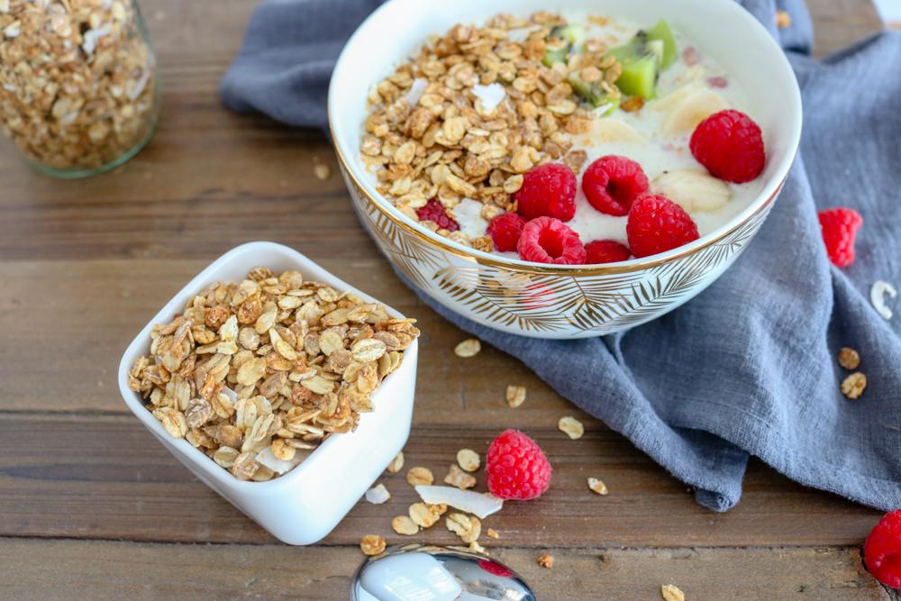 Rezeptbild: Gesundes Acai-Kokos Granola