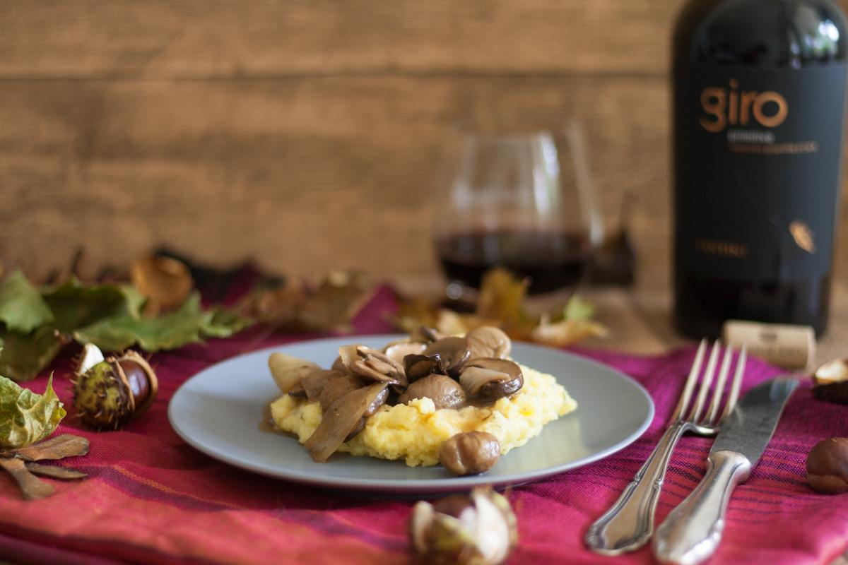 Rezeptbild: Vegetarisches Kastanienragout mit Taleggio Polenta