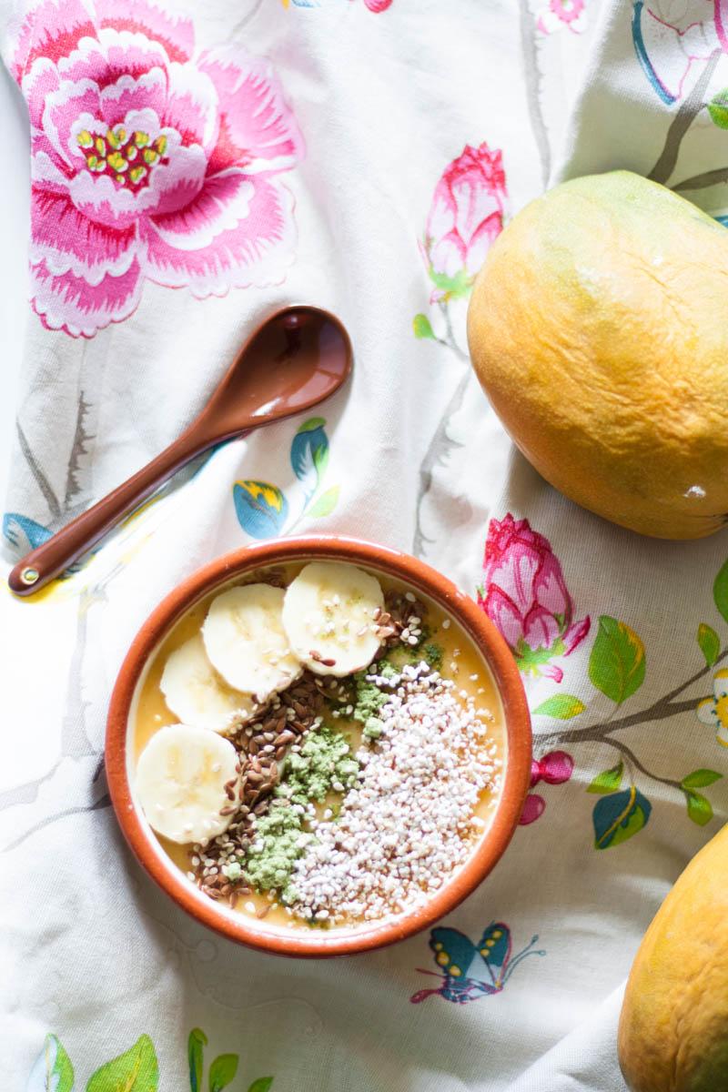 Rezeptbild: Vegane Mango Smoothie Bowl