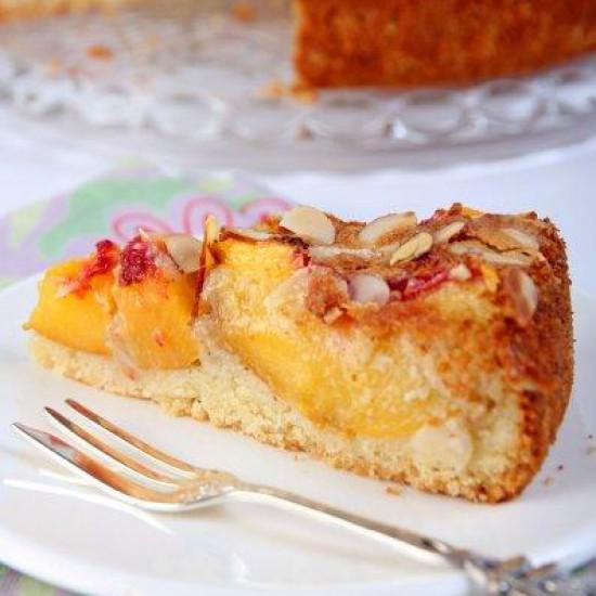 Rezeptbild: Mandel Pfirsich Kuchen