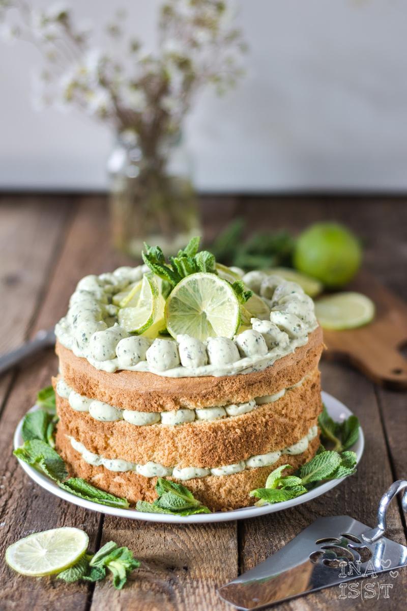 Rezeptbild: Limettentörtchen mit Minzcreme