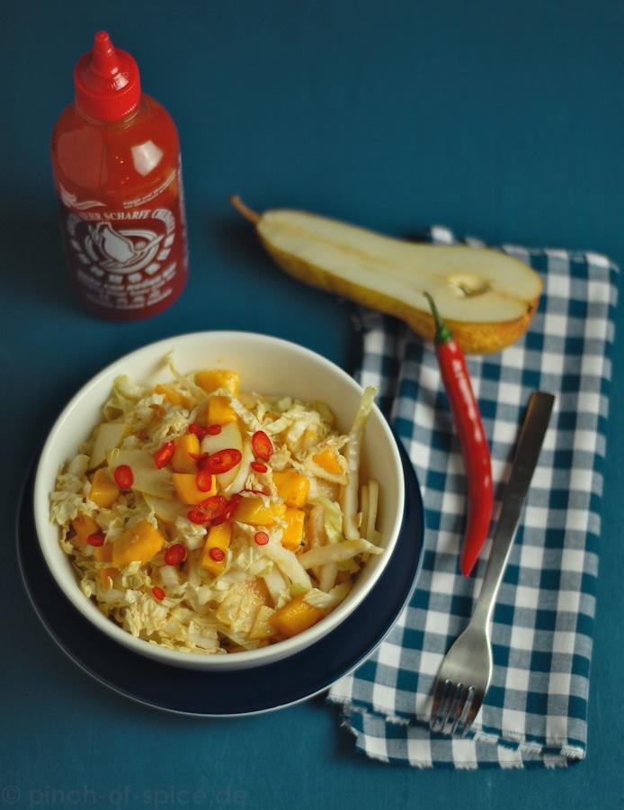 Rezeptbild: Chinakohlsalat mit Mango und Birne