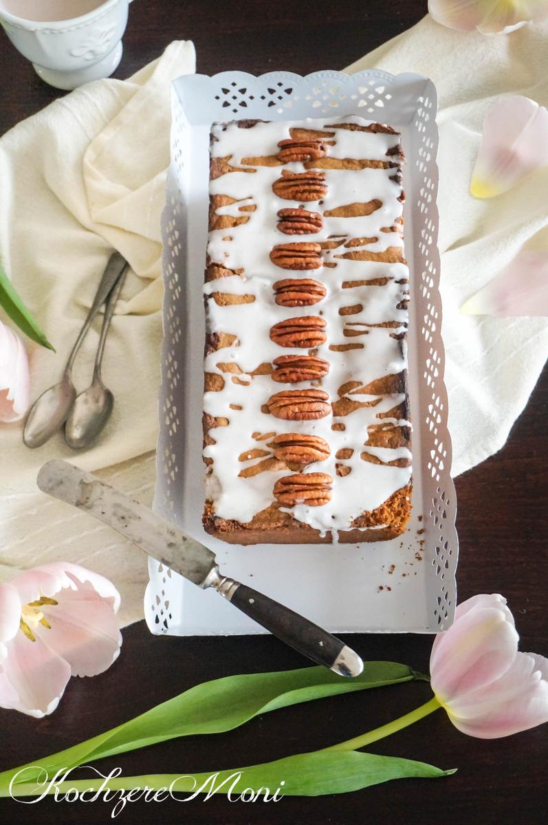 Rezeptbild: Rührkuchen mit Pekannuss-Schokoladen-Füllung
