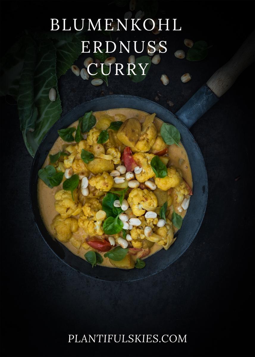 Rezeptbild:  Veganes Blumenkohl Erdnuss Curry