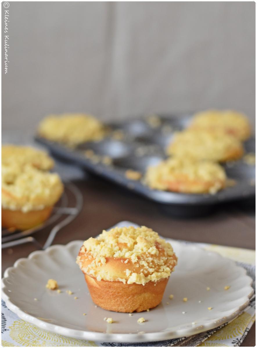 Rezeptbild: Streuselkuchenmuffins mit Pudding
