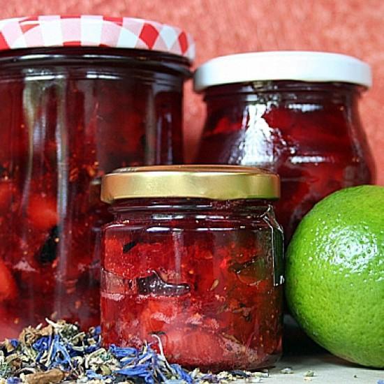 Rezeptbild: Provenceblüten-Erdbeer-Marmelade