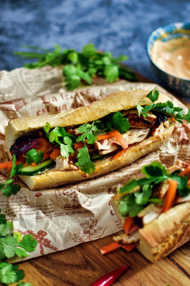 Rezeptbild: Banh Mi Sandwich aus dem Airfryer