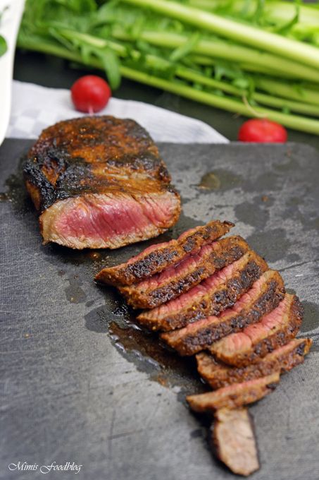 Rezeptbild: In Honig-Senf-Whiskey glasiertes Rumpsteak ~ saftig, aromatisches Steak