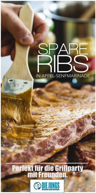 Rezeptbild: Spare Ribs mit Apfel-Senfmarinade