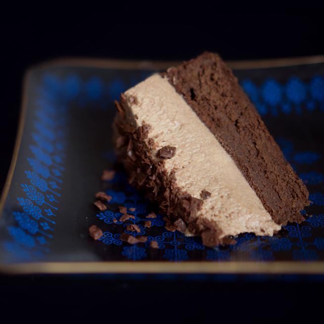 Rezeptbild: Dunkle Schokoladentorte mit Schoko-Orangen-Mousse