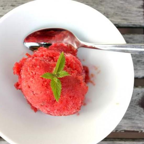 Rezeptbild: Pflaumen Honig Sorbet