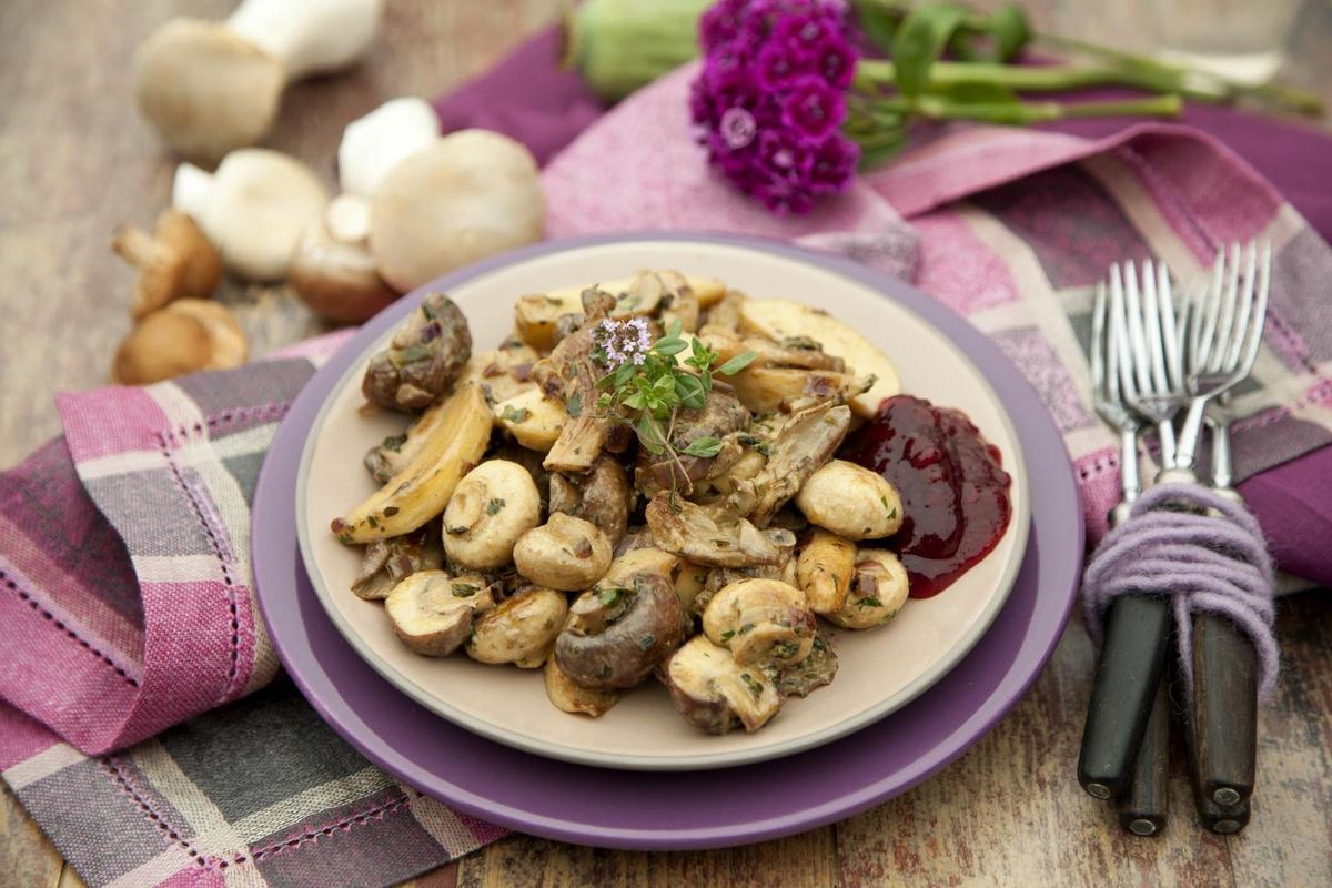 Rezeptbild: Apfel-Pilz-Pfanne