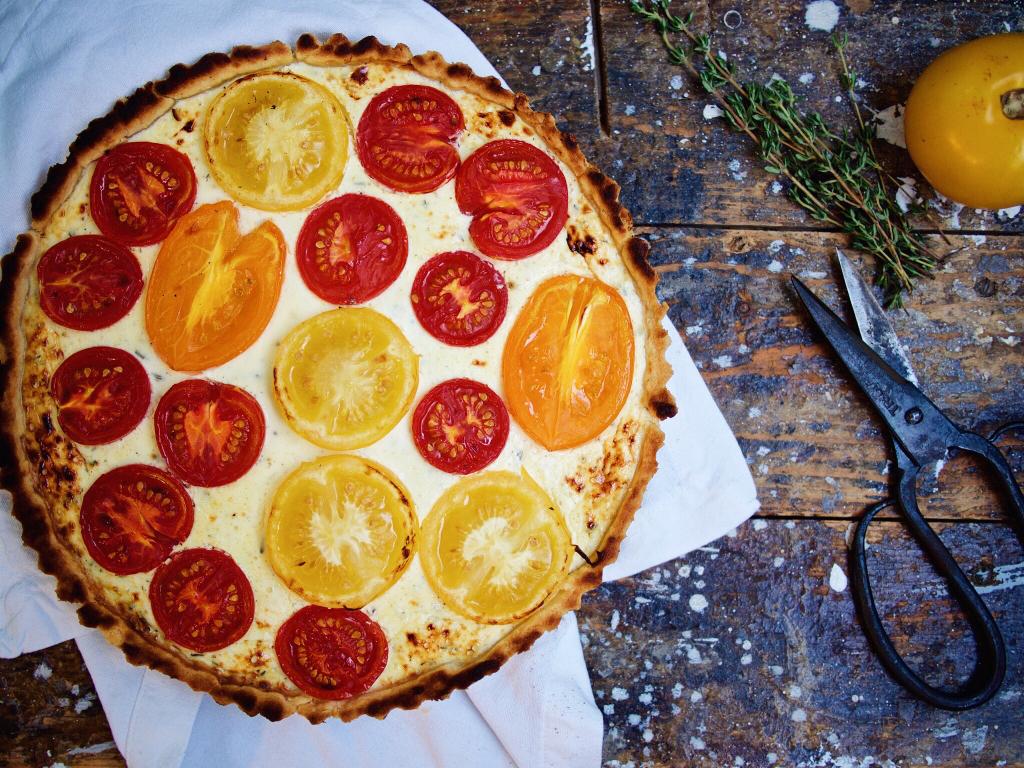 Rezeptbild: Tomaten-Ziegenkäse-Tarte