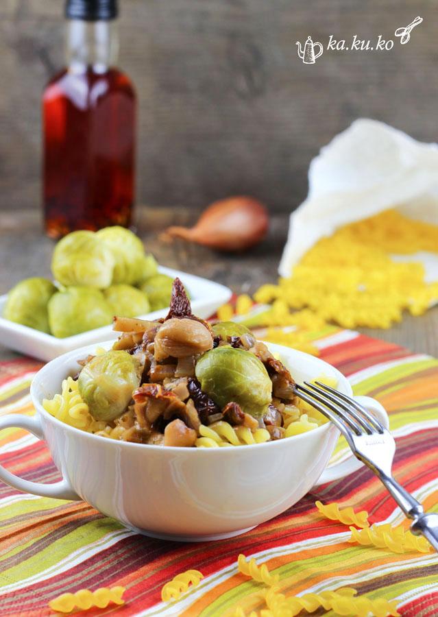 Rezeptbild: Kohlsprossen-Maroni Pasta