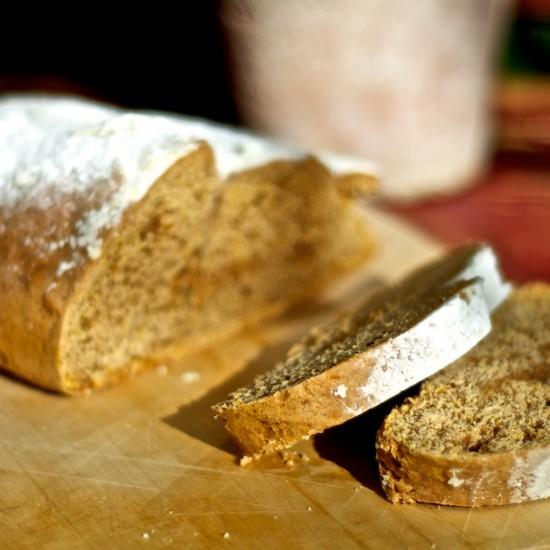 Rezeptbild: Kürbisstollen mit Pumpkin Pie Spice und Cantuccinifüllung