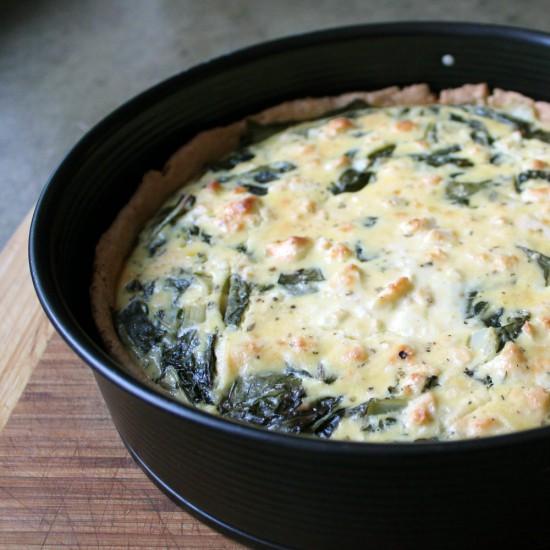 Rezeptbild: Mangold-Quiche mit Feta