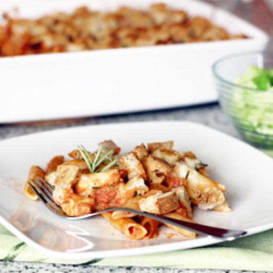 Rezeptbild: Penne-Hähnchen-Auflauf