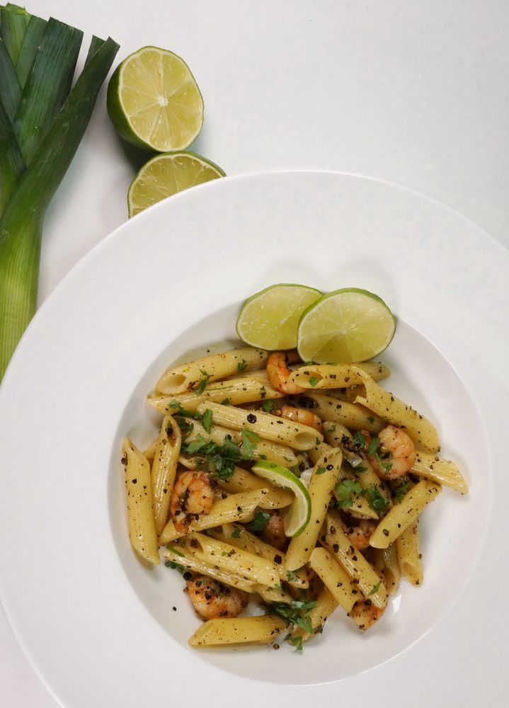 Rezeptbild: Pasta auf kambodschanische Art mit Black Kampot Pepper & Shrimps