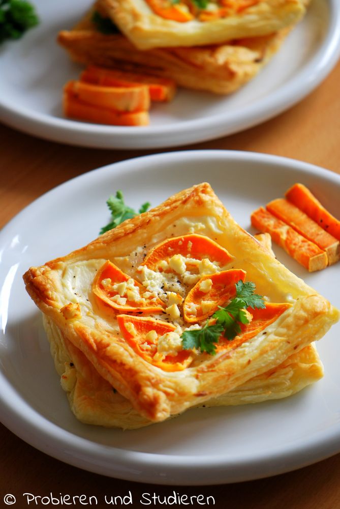 Rezeptbild: Süßkartoffel-Blätterteig-Ecken mit Feta