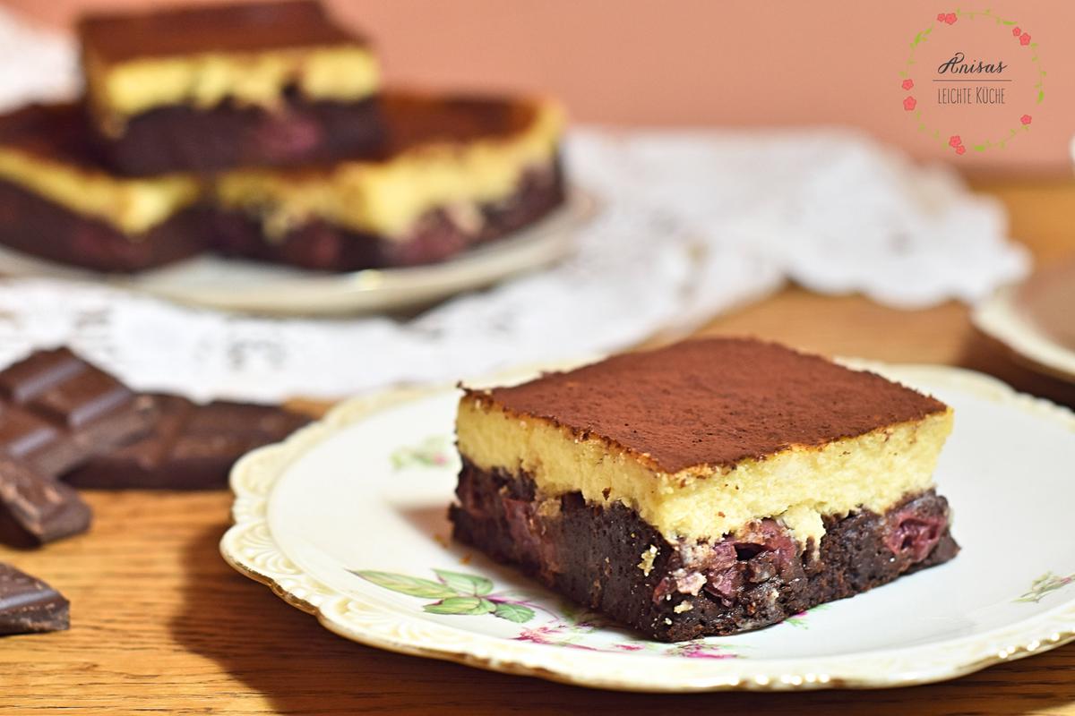 Rezeptbild: Cheesecake meets Brownie – eine etwas andere Donauwelle